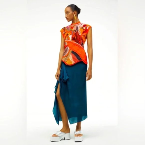 Zara Dresses & Skirts - RARE!! NWT ZARA ATELIER BEADED DRESS LIMITED EDITION ORANGE S M GORGEOUS!!